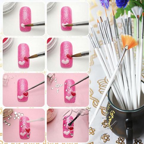 nail art brushes for gel shellac polish